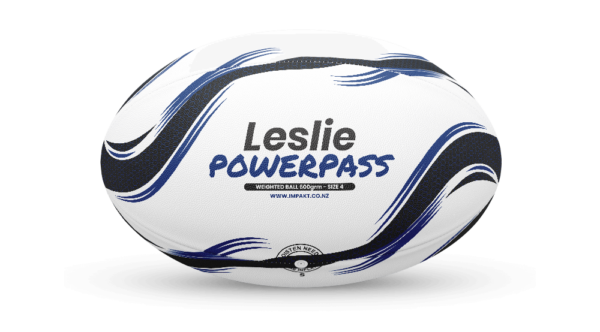 Leslie Powerpass Rugby Training Ball 0.6Kg Size 4