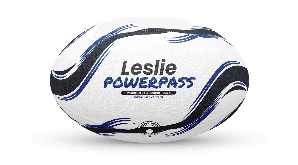 Leslie Powerpass Rugby Training Ball 0.6Kg Size 4