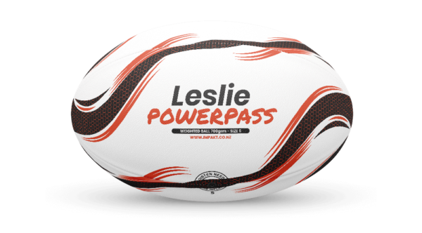 Leslie Powerpass Rugby Training Ball 0.7Kg Size 5